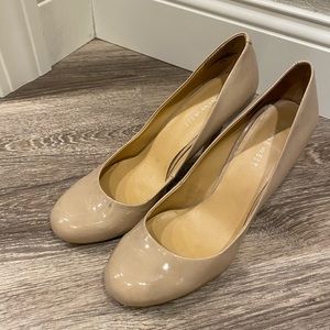 Nine West Nude Patent Leather 3” Heels